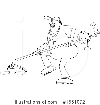Royalty-Free (RF) Weed Eater Clipart Illustration by djart - Stock Sample #1551072