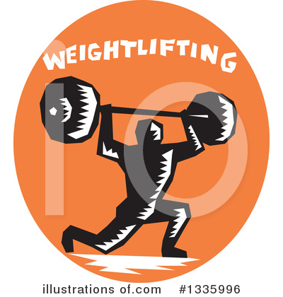 Royalty-Free (RF) Weightlifting Clipart Illustration by patrimonio - Stock Sample #1335996