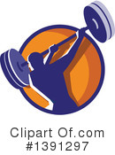 Weightlifting Clipart #1391297 by patrimonio
