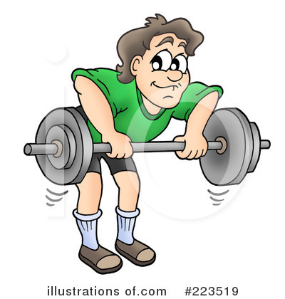 Royalty-Free (RF) Weightlifting Clipart Illustration by visekart - Stock Sample #223519