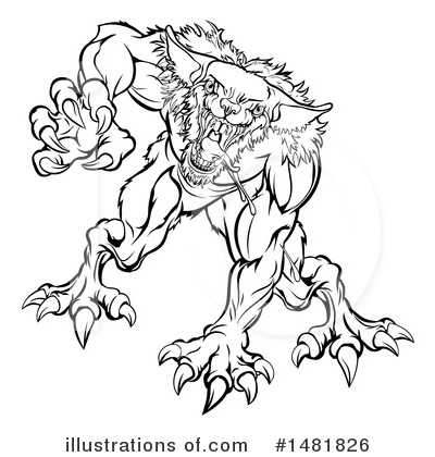Royalty-Free (RF) Werewolf Clipart Illustration by AtStockIllustration - Stock Sample #1481826
