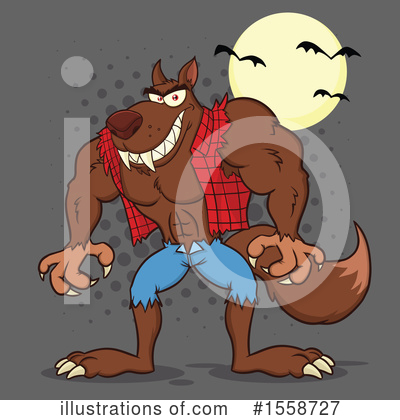 Royalty-Free (RF) Werewolf Clipart Illustration by Hit Toon - Stock Sample #1558727