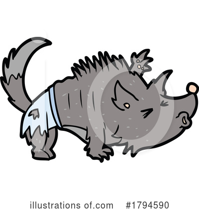 Royalty-Free (RF) Werewolf Clipart Illustration by lineartestpilot - Stock Sample #1794590