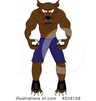 Royalty-Free (RF) Werewolf Clipart Illustration by Pams Clipart - Stock Sample #228158