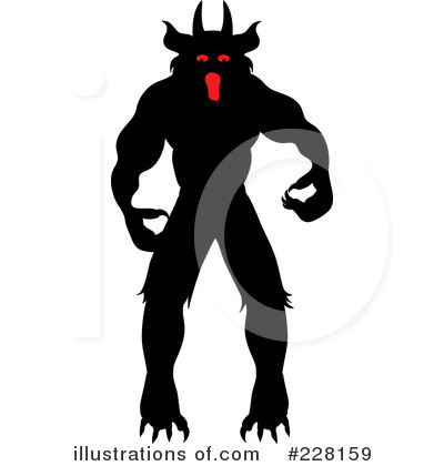Royalty-Free (RF) Werewolf Clipart Illustration by Pams Clipart - Stock Sample #228159