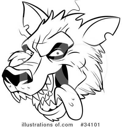 Royalty-Free (RF) Werewolf Clipart Illustration by Lawrence Christmas Illustration - Stock Sample #34101