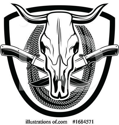 Cow Skull Clipart #1684571 by Vector Tradition SM