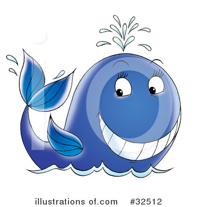 Royalty-Free (RF) Whale Clipart Illustration by Alex Bannykh - Stock Sample #32512