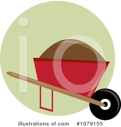 Royalty-Free (RF) Wheelbarrow Clipart Illustration by Pams Clipart - Stock Sample #1079155