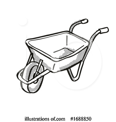 Royalty-Free (RF) Wheelbarrow Clipart Illustration by patrimonio - Stock Sample #1688850