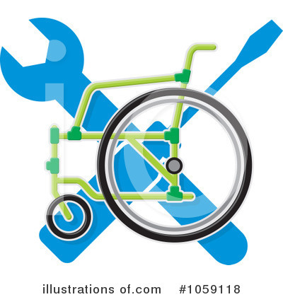 Royalty-Free (RF) Wheelchair Clipart Illustration by Any Vector - Stock Sample #1059118
