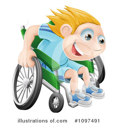 Royalty-Free (RF) Wheelchair Clipart Illustration by AtStockIllustration - Stock Sample #1097491