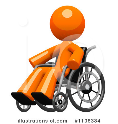 Wheelchair Clipart #1106334 by Leo Blanchette