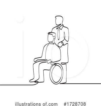 Royalty-Free (RF) Wheelchair Clipart Illustration by patrimonio - Stock Sample #1728708