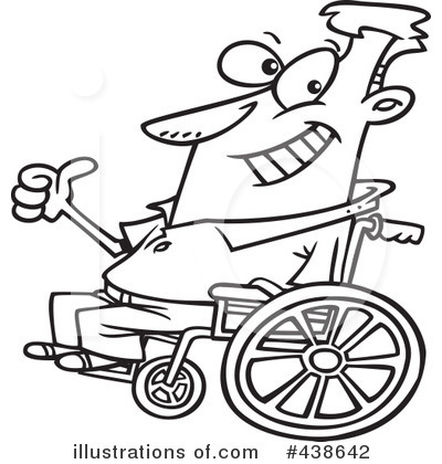 Royalty-Free (RF) Wheelchair Clipart Illustration by toonaday - Stock Sample #438642