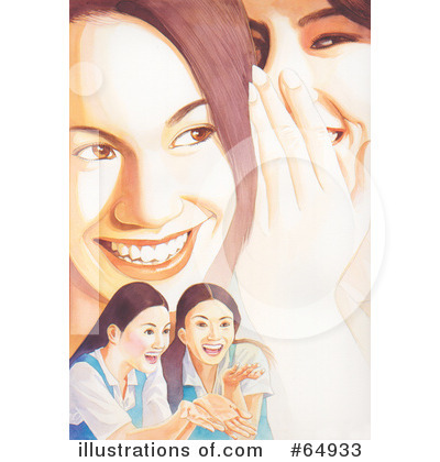 Royalty-Free (RF) Whispering Clipart Illustration by YUHAIZAN YUNUS - Stock Sample #64933