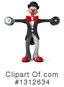 White And Black Clown Clipart #1312634 by Julos