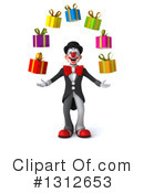White And Black Clown Clipart #1312653 by Julos