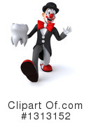 White And Black Clown Clipart #1313152 by Julos