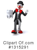 White And Black Clown Clipart #1315291 by Julos