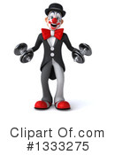 White And Black Clown Clipart #1333275 by Julos