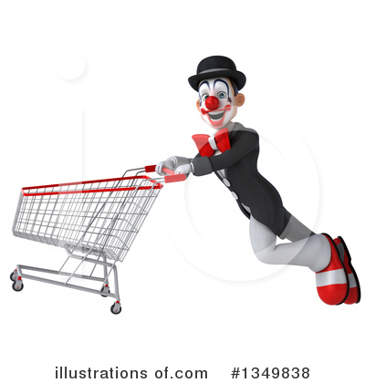White And Black Clown Clipart #1349838 by Julos