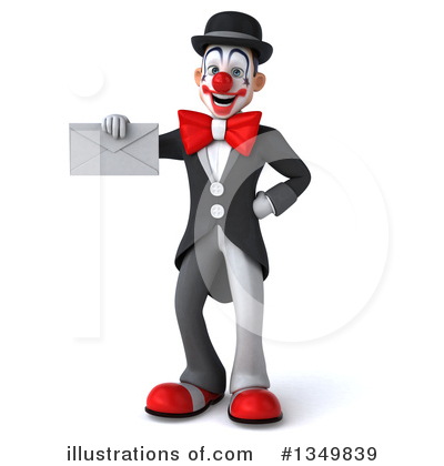 White And Black Clown Clipart #1349839 by Julos