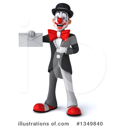 White And Black Clown Clipart #1349840 by Julos
