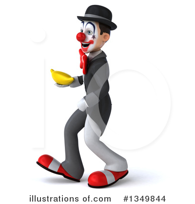 White And Black Clown Clipart #1349844 by Julos