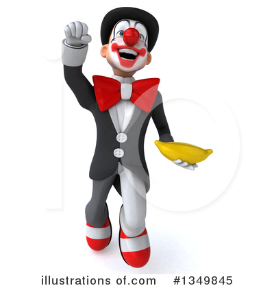 White And Black Clown Clipart #1349845 by Julos