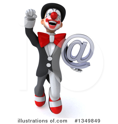 White And Black Clown Clipart #1349849 by Julos