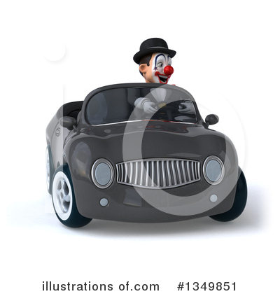 White And Black Clown Clipart #1349851 by Julos