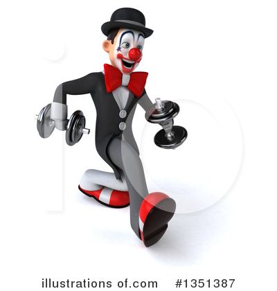 White And Black Clown Clipart #1351387 by Julos