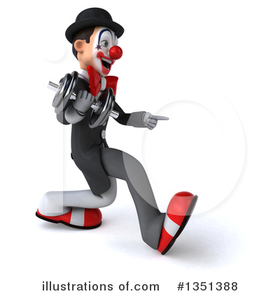 White And Black Clown Clipart #1351388 by Julos