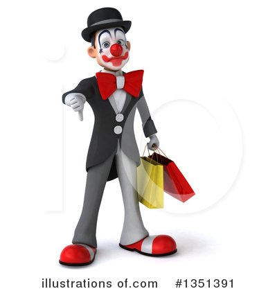 White And Black Clown Clipart #1351391 by Julos