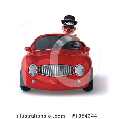White And Black Clown Clipart #1354344 by Julos