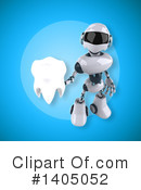 White And Blue Robot Clipart #1405052 by Julos