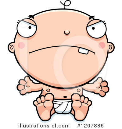Royalty-Free (RF) White Baby Clipart Illustration by Cory Thoman - Stock Sample #1207886