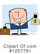 White Businessman Clipart #1257791 by Hit Toon