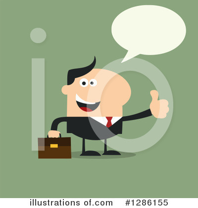 Royalty-Free (RF) White Businessman Clipart Illustration by Hit Toon - Stock Sample #1286155