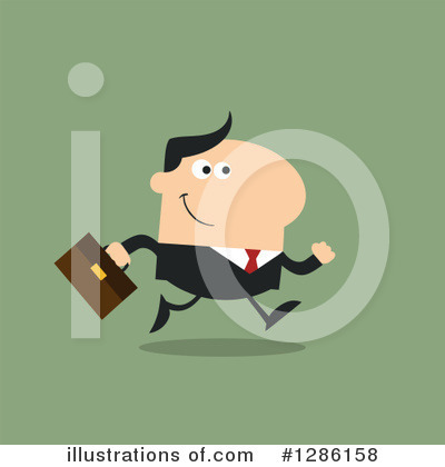 Royalty-Free (RF) White Businessman Clipart Illustration by Hit Toon - Stock Sample #1286158
