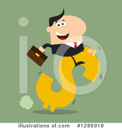 Royalty-Free (RF) White Businessman Clipart Illustration by Hit Toon - Stock Sample #1286918