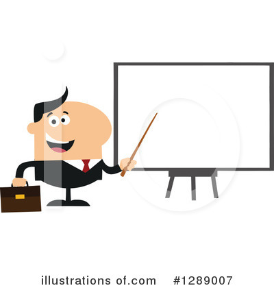 Royalty-Free (RF) White Businessman Clipart Illustration by Hit Toon - Stock Sample #1289007