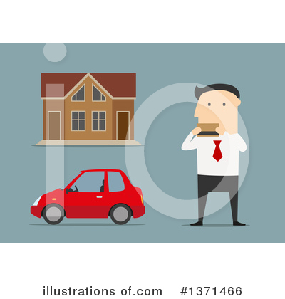 Royalty-Free (RF) White Businessman Clipart Illustration by Vector Tradition SM - Stock Sample #1371466