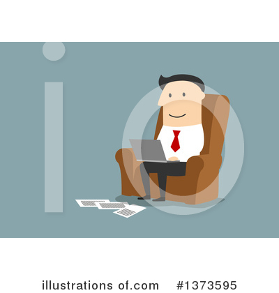 Royalty-Free (RF) White Businessman Clipart Illustration by Vector Tradition SM - Stock Sample #1373595