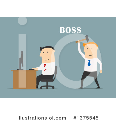 Royalty-Free (RF) White Businessman Clipart Illustration by Vector Tradition SM - Stock Sample #1375545