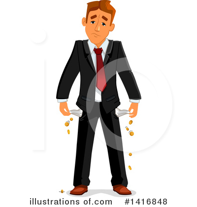 Royalty-Free (RF) White Businessman Clipart Illustration by Vector Tradition SM - Stock Sample #1416848