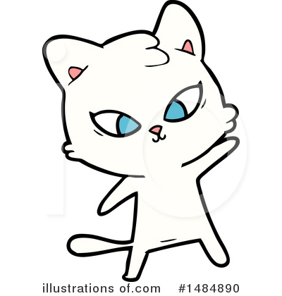 Royalty-Free (RF) White Cat Clipart Illustration by lineartestpilot - Stock Sample #1484890