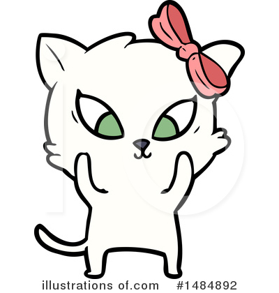 Royalty-Free (RF) White Cat Clipart Illustration by lineartestpilot - Stock Sample #1484892