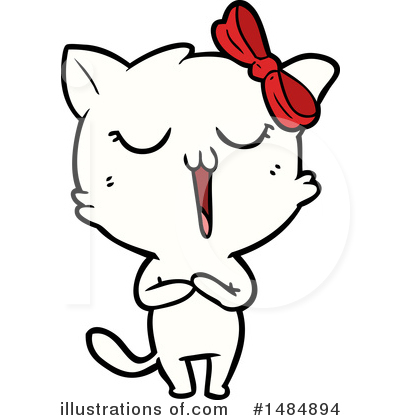 Royalty-Free (RF) White Cat Clipart Illustration by lineartestpilot - Stock Sample #1484894
